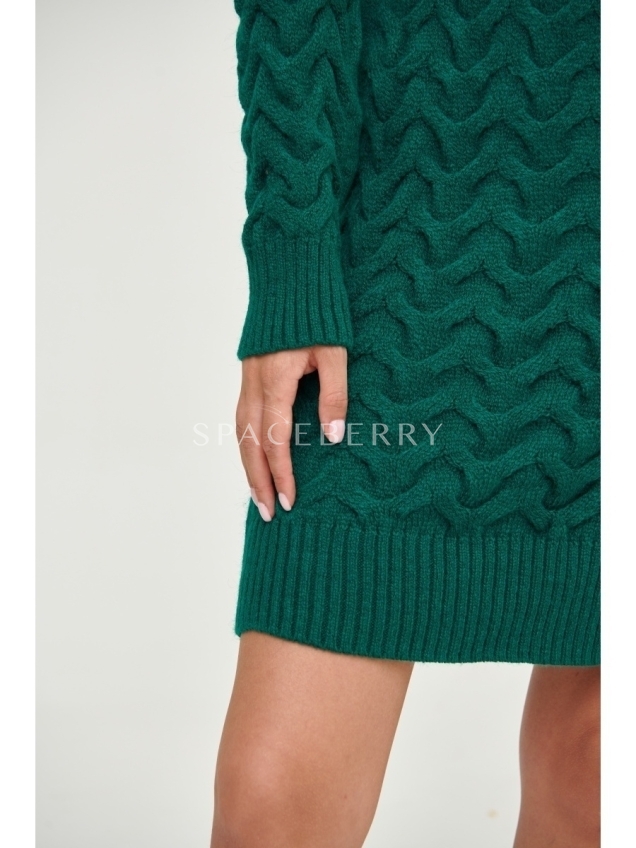 Женское теплое вечернее вязаное платье